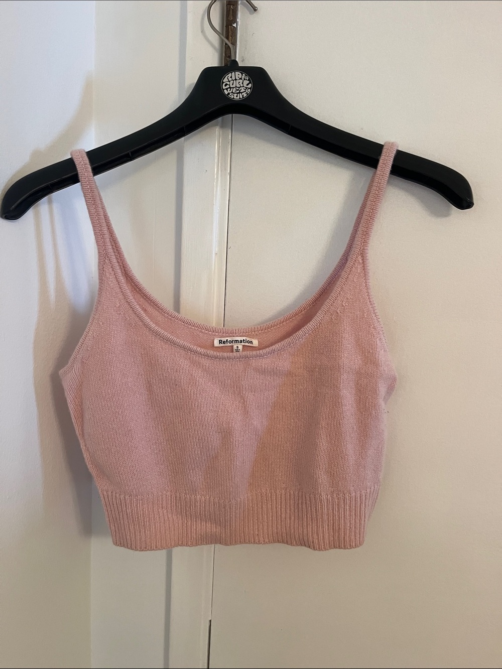 Reformation crop cashmere tank top